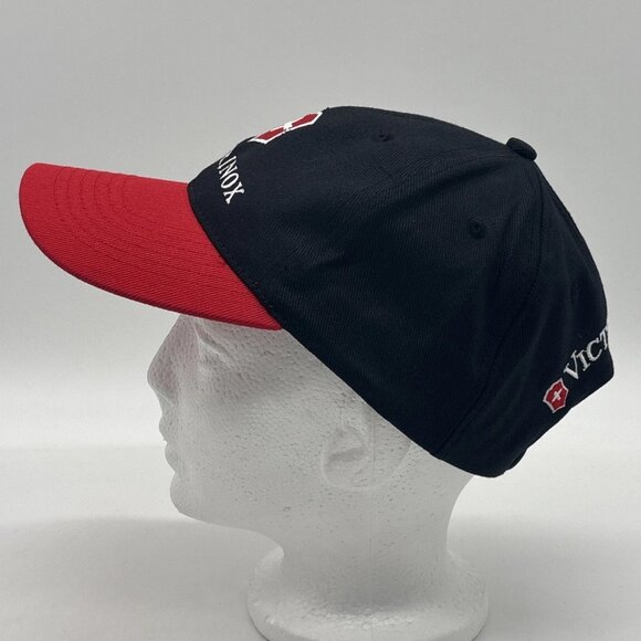 Victorinox Black Red Logo Embroidered Baseball Hat SnapBack Adjustable Cap - Picture 6 of 9